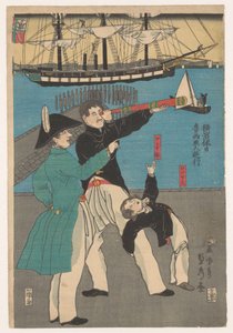 Russen op een uitje door Utagawa Sadahide