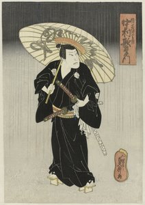 Nakamura Utaemon IV als Katsuma Gengobei in het toneelstuk ‘Godairiki koi no fûjime’, Naka Theater