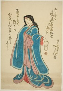 Herdenkingsportret van de acteur Bando Shuka I door Utagawa School