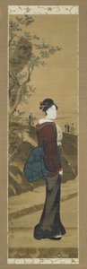 Schoonheid bij het Mimeguri-heiligdom door Utagawa Toyohiro