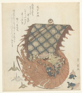 Langoustine als takarabune door Utagawa Toyohiro