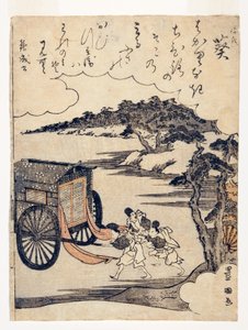 Hartwijnstok (Aoi): De botsing van rijtuigen op het Kamo-festival, 1795-1800 door Utagawa Toyokuni
