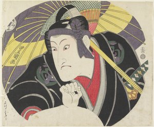 Iwai Hanshiro V als Sukeroku, 1816 door Utagawa Toyokuni