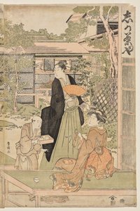 Het Shika-theehuis door Utagawa Toyokuni