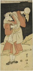 Acteur in een scène uit een drama door Utagawa Toyokuni I