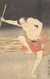 Een Acteur Naast Water door Utagawa Toyokuni I