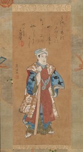 Bando Mitsugoro II als Shinbei in het Kabuki-stuk Sukeroku, eind 18e-begin 19e eeuw