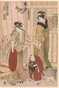 Vierde Maand Visverkoper, uit de serie Twaalf Maanden Seizoensgebonden Tekens door Utagawa Toyokuni I