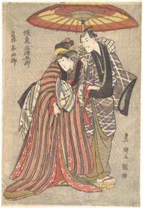 Kabuki Acteurs: Bando Mitsugoro en Iwai Hanshiro