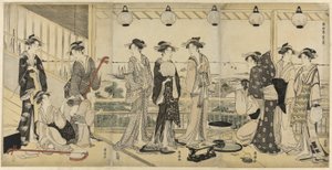De vier seizoenen in het zuiden (Minami Shiki): Zomerscène door Utagawa Toyokuni I