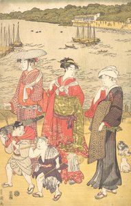 Vrouwen op Takanawa Beach, ca. 1790s