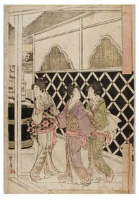 Nieuwjaarspelgrimage naar Myohoji in Horinouchi, Edo, c.1804-1810
