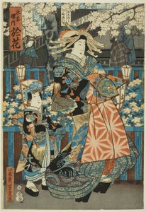 Naninani-hana van het Huis van Eikichi door Utagawa Yoshiiku