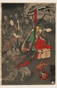 Nachtparade van honderd demonen in het Sōma-paleis door Utagawa Yoshiku