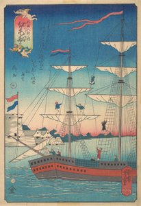 Nederlands schip, 2e maand door Utagawa Yoshitomi
