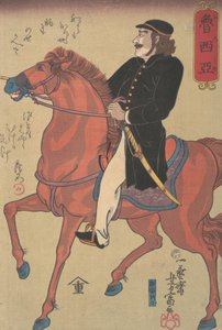 Russische ruiter door Utagawa Yoshitomi