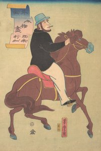 Amerikaanse Ruiter door Utagawa Yoshitora