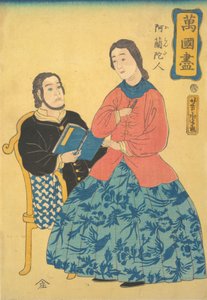 Nederlanders, 1860 door Utagawa Yoshitora