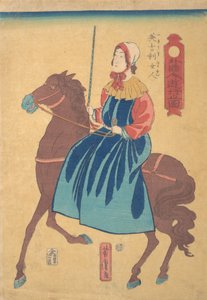 Engelse vrouw te paard, 1e maand, 1861