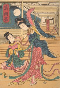 Twee Chinese vrouwen door Utagawa Yoshitora