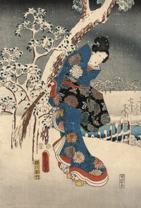 Ukiyo-e prent uit het verhaal van Genji door Kunisada en Hiroshige door Utagawa and Hiroshige  Kunisada