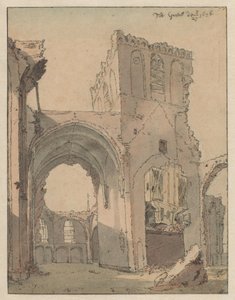 De ruïne van de Grote Kerk in Grave