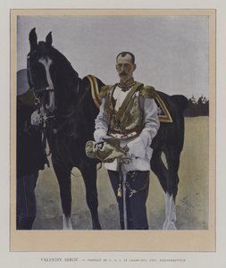 Portret van Groothertog Paul Alexandrovich van Rusland door Valentin Aleksandrovich (after) Serov