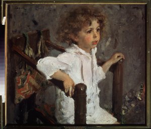 Portret van Mika Morosov door Valentin Aleksandrovich Serov