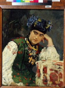 Portret van Sofia Dragomirov door Valentin Aleksandrovich Serov