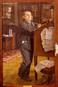 Portret van componist Alexander Serov door Valentin Aleksandrovich Serov