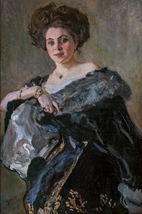 Portret van Evdokiya Sergeevna Morozova door Valentin Aleksandrovich Serov