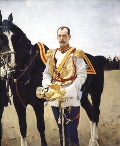 Portret van Groothertog Paul Alexandrovich van Rusland 1860-1919, 1897 door Valentin Aleksandrovich Serov