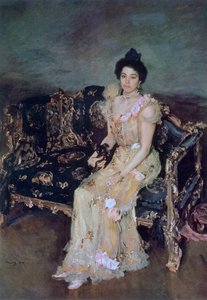 Portret van Sofia Mikhailovna Botkina, 1899 door Valentin Aleksandrovich Serov