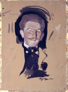 Portret van de kunstenaar Leon Bakst (Lev Rosenberg) door Valentin Aleksandrovich Serov