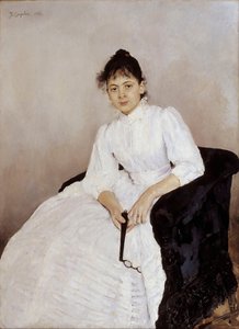 Portret van de kunstenaar Maria Yakunchikova-Weber 1870-1902, 1885-1887 door Valentin Aleksandrovich Serov