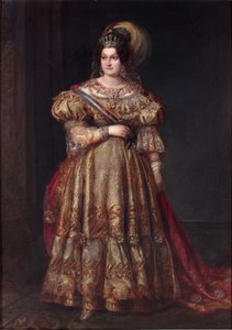 Portret van Maria Christina van de Twee Siciliën (1806-1878) door Valentin Carderera y Solano