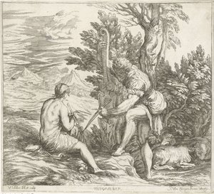 Musicerend gezelschap in de buitenlucht door Valentin Lefebvre