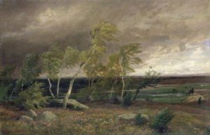 De heide in een storm