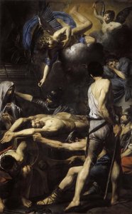 Het Martelaarschap van de Heiligen Processus en Martinianus door Valentin de Boullogne