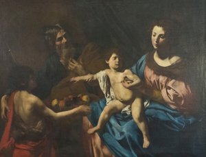 Heilige familie met jonge Sint Johannes de Doper