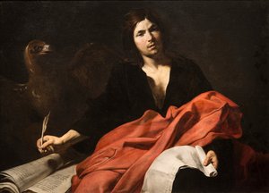 Sint Jan de Evangelist door Valentin de Boulogne