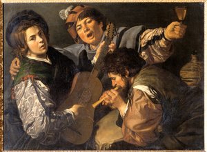 Drie mannen maken muziek, c.1616