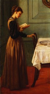 Studie van een Meisje dat Leest door Valentine Cameron Prinsep