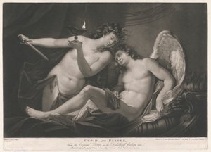 Cupido en Psyche door Valentine Green