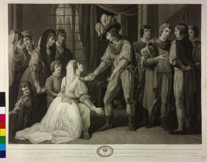 Koning van Engeland lady Elizabeth Grey en Eduard IV door Valentine Green