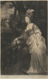 Georgiana (Spencer), Hertogin van Devonshire door Valentine Green after Sir Joshua Reynolds