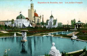 De Franse Tuin, Wereldtentoonstelling, Brussel, België, 1910 door Valentine and Sons Ltd