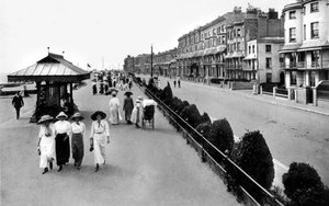 De promenade, West Worthing, West Sussex, begin 20e eeuw
