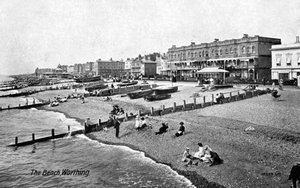 Het strand bij Worthing, West Sussex, 1917