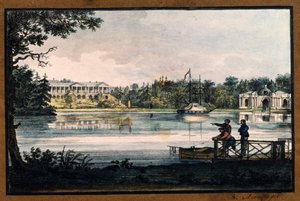 Cameron Gallery bij het Catharinapaleis in Tsarskoye Selo door Valerian Platonovich Langer
